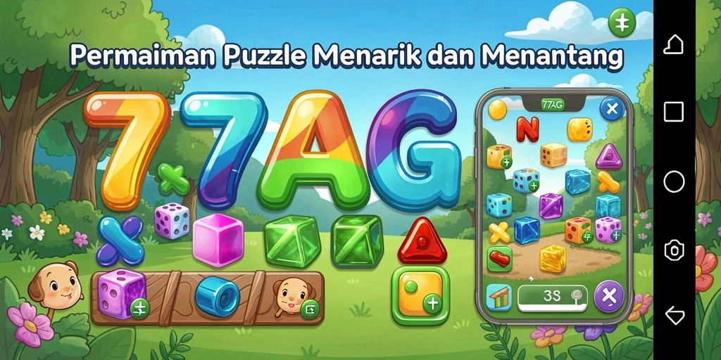 Tampilan gameplay Puzzle yang seru dan menantang di <strong>77AG</strong>.