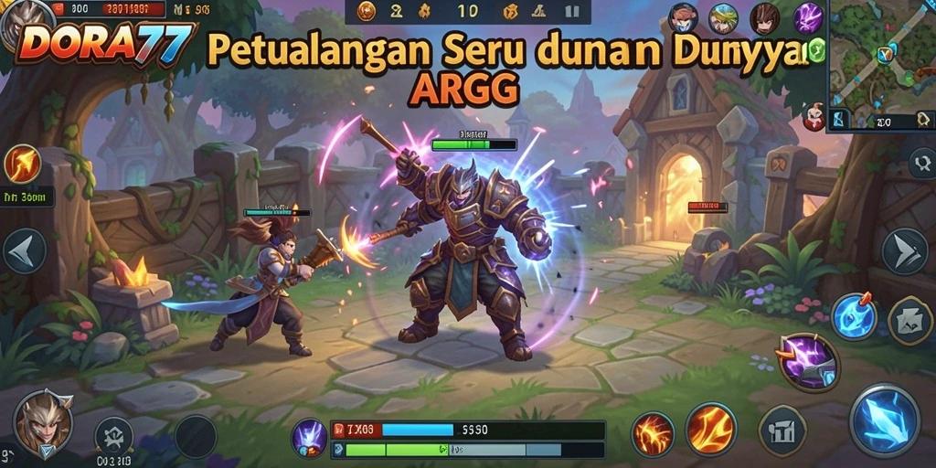 Gameplay DORA77 menampilkan pertarungan aksi seru dan grafis menawan.