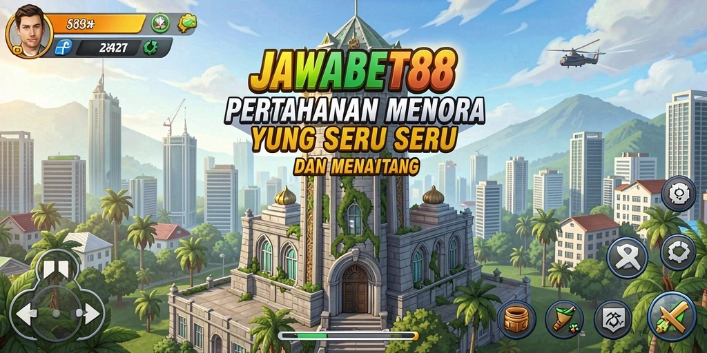 Tangkapan layar menunjukkan aksi menara pertahanan yang epik.