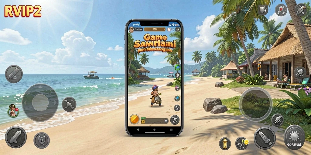 Screenshot utama RVIP2 menampilkan gameplay santai dan menyenangkan.